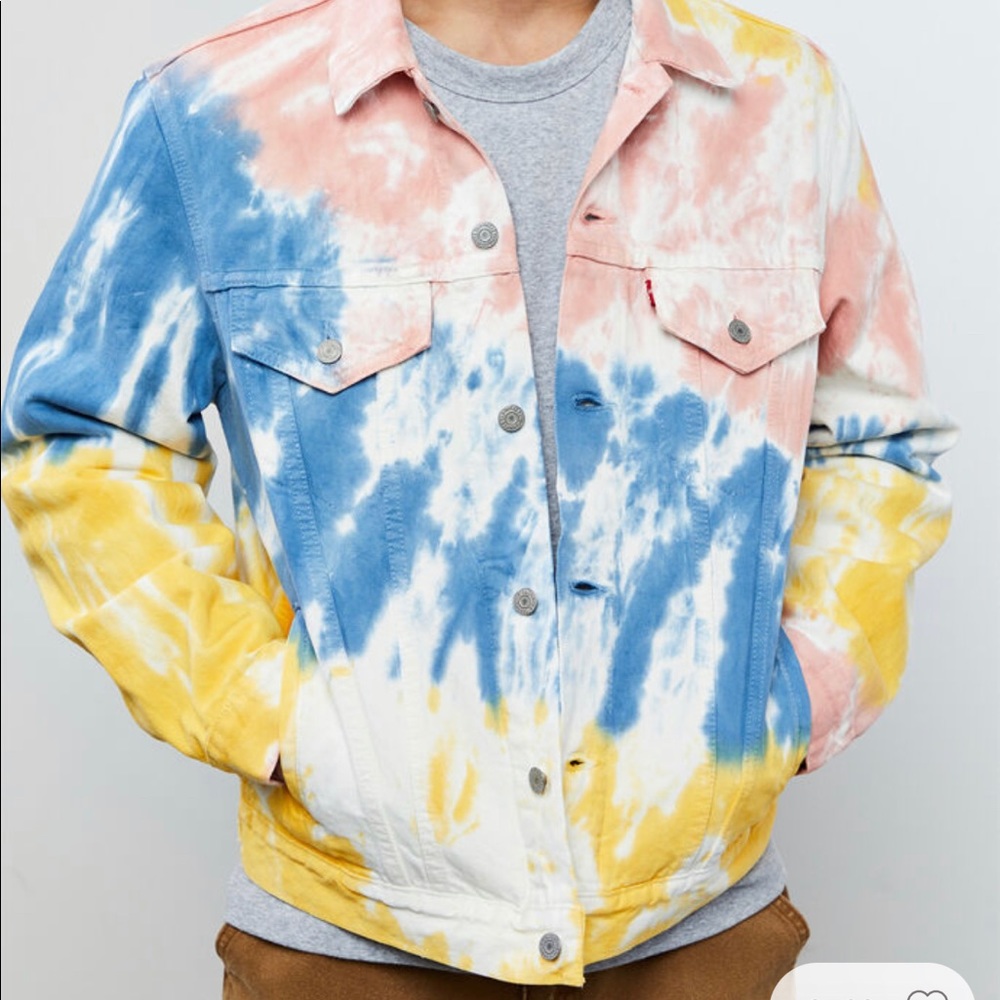 Levis mens tie dye jacket